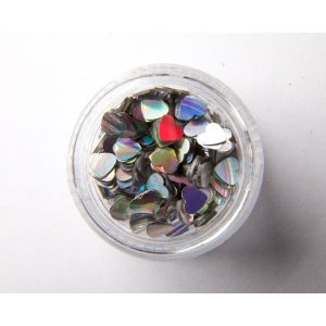 Paljetti syd&auml;n hologrammi hopea